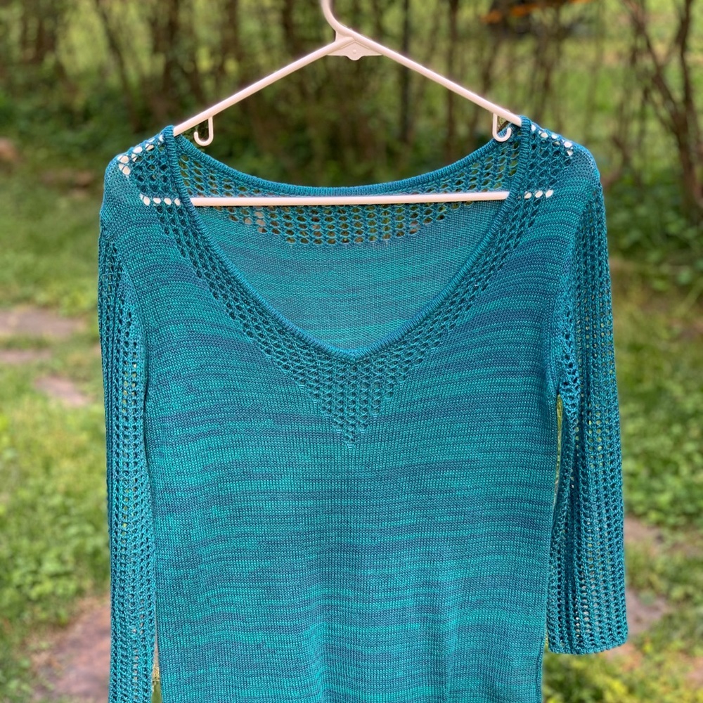 Blue Women’s V-Neck Sweater